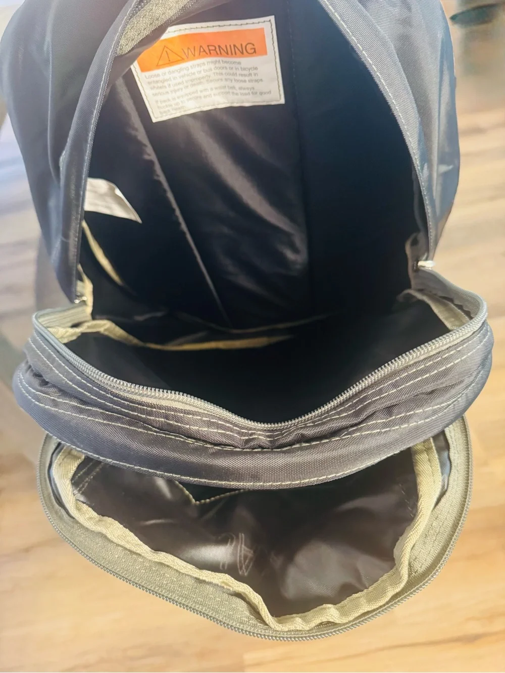 L.L. Bean Black Gray Backpack Bookbag School Travel Laptop Bag - NWT